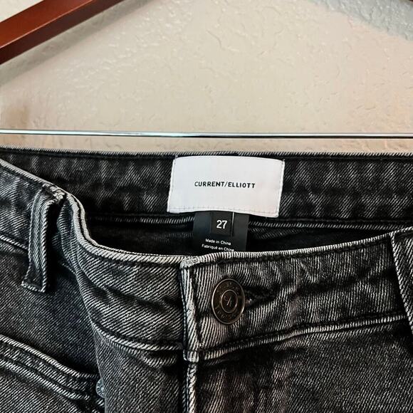 Current Elliott Cropped Bootcut Jeans Dark Cotton Stretch Front Patch Pocket 27 - Picture 6 of 9